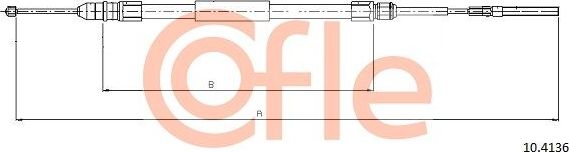 Трос ручника (тросик ручного тормоза) Cofle. Артикул 92.10.4136