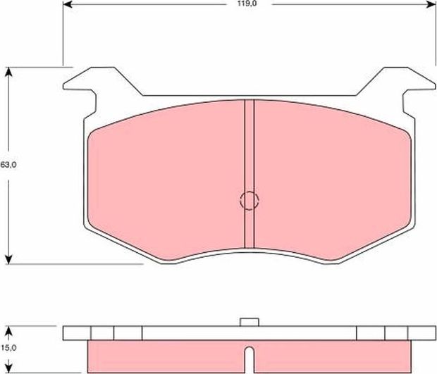 Тормозные колодки TRW передние для Москвич 2141 1989-1993. Артикул GDB1256