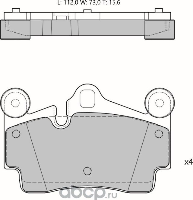 Колодки тормозные задние (Avantech). Артикул AV158