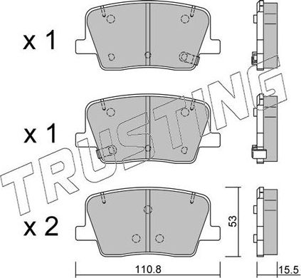 Тормозные колодки Trusting. Артикул 1232.0
