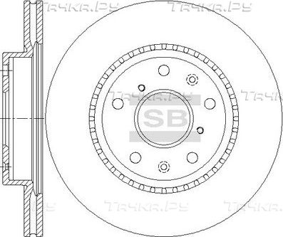 Тормозной диск Sangsin Hi-Q передний для Suzuki SX4 I (Classic) 2006-2015. Артикул SD4811
