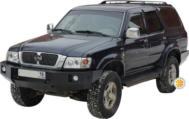 Бампер силовой Podgotoffka передний с площадкой лебедки стандарт/лифт 50мм и фарами для Great Wall Safe 2001-2010. Артикул PGT-SB.05.01