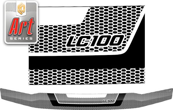 Дефлектор СА Пластик для капота (Серия "Art" графит) Toyota Land Cruiser 100 2002-2007. Артикул 2010011600340