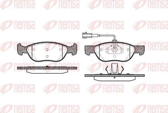 Тормозные колодки Remsa передние для Fiat Brava 1995-2001. Артикул 0587.22