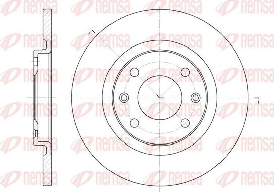 Тормозной диск Remsa передний для Citroen C2 2003-2012. Артикул 6536.00
