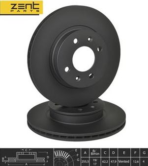 Тормозной диск Zentparts. Артикул Z06283