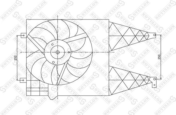 Вентилятор радиатора двигателя Stellox для Audi A3 I (8L) 1996-2003. Артикул 29-99011-SX
