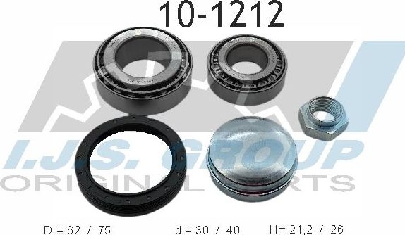 Ступичный подшипник (комплект) IJS Group Technology & Quality. Артикул 10-1212