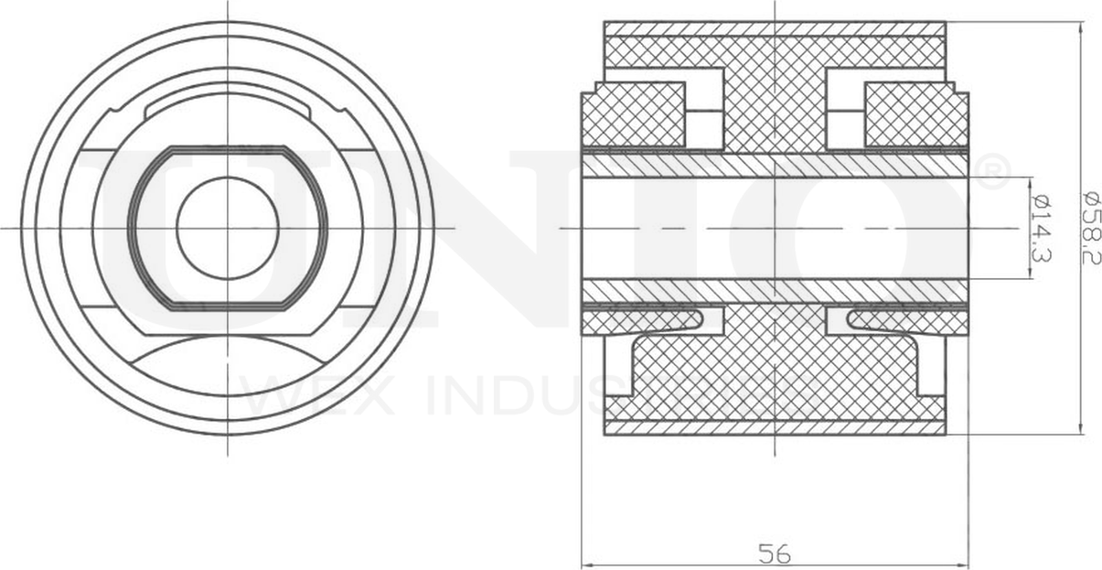 Сайлентблок рычага подвески (Unio). Артикул RMP-20043