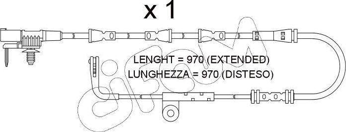 Датчик износа тормозных колодок  Metelli. Артикул SU.388