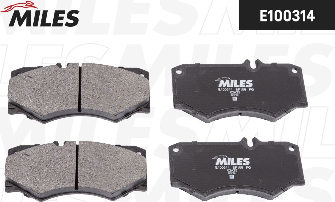 Тормозные колодки Miles (Semi-Metallic). Артикул E100314