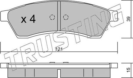 Тормозные колодки Trusting. Артикул 526.0