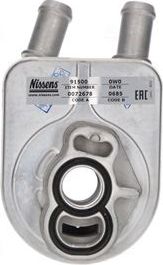 Радиатор масляный (маслоохладитель) для двигателя Nissens (алюминий). Артикул 91500