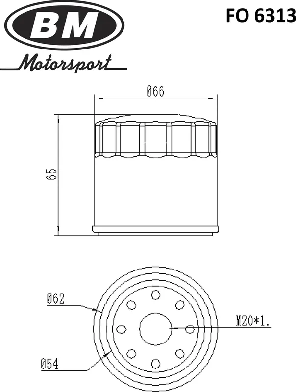 Фильтр масляный (BM). Артикул FO6313