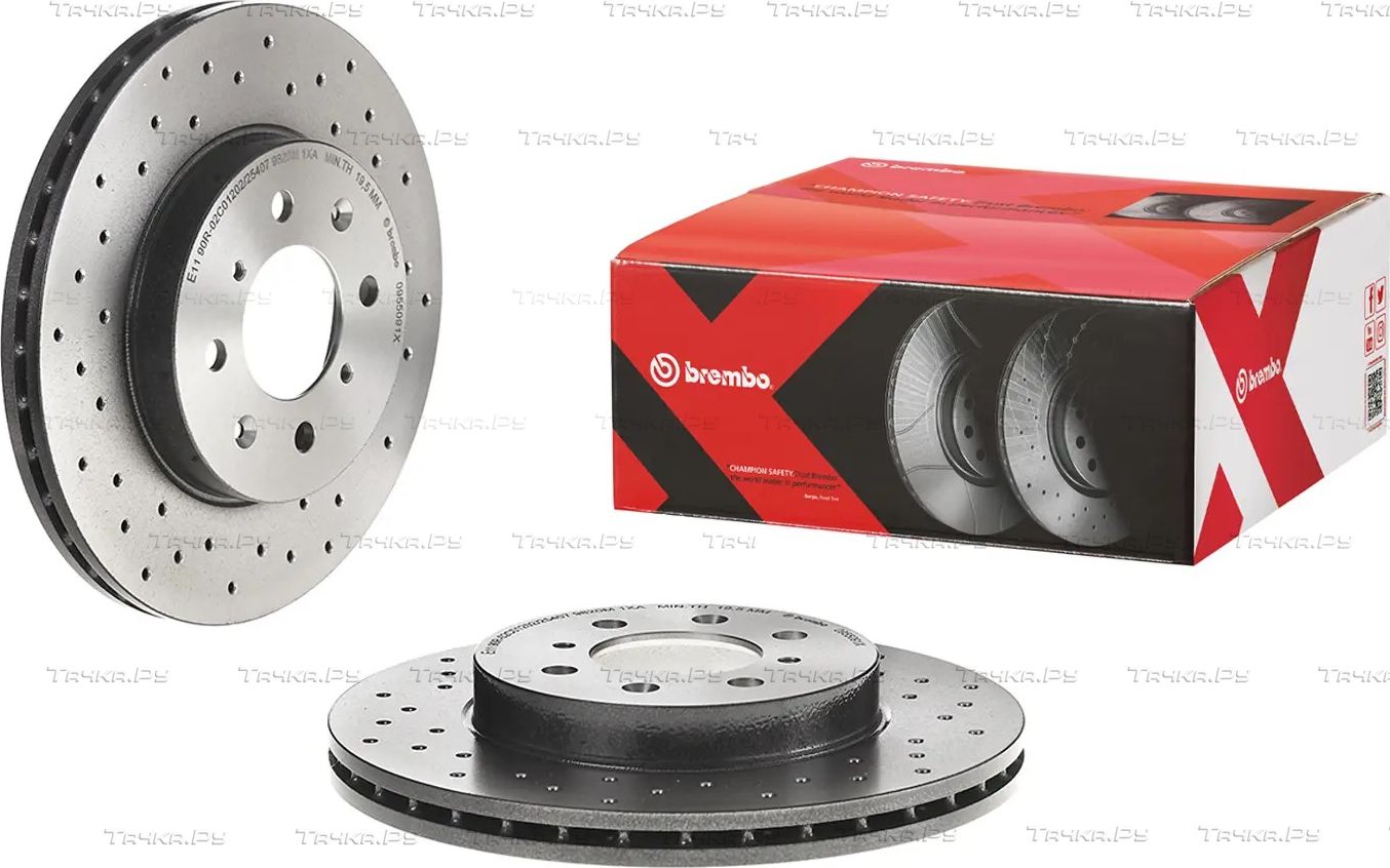 Тормозной диск Brembo XTRA LINE - Xtra передний для MG ZR 2001-2005. Артикул 09.5509.1X
