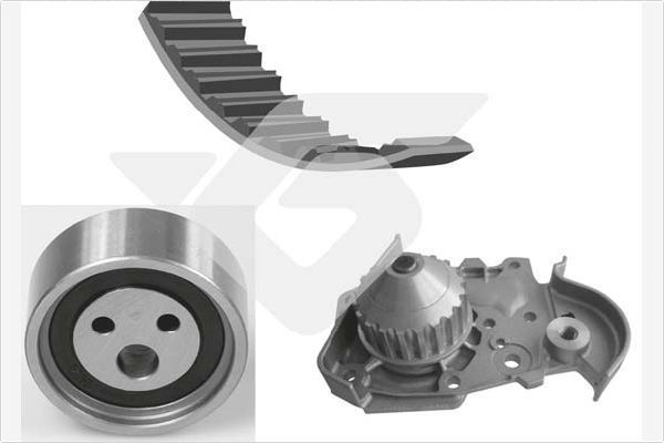 Помпа (водяной насос) с комплектом ремня ГРМ Hutchinson. Артикул KH 127WP29