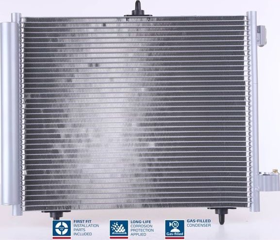 Радиатор кондиционера (конденсатор) Nissens (алюминий). Артикул 94595