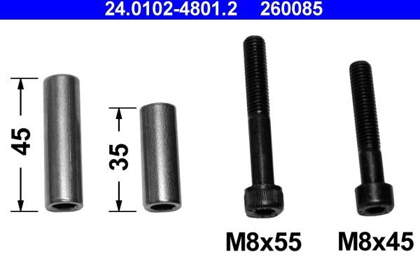 Направляющие тормозного суппорта (комплект) ATE. Артикул 24.0102-4801.2