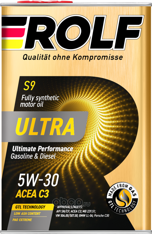 Rolf ULTRA SAE 5W-30 ACEA C3 API SN/CF, 4Х4L. Артикул 322936