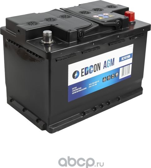 DC70720R_аккумуляторная батарея! 19.5/17.9 евро 70Ah 720A 278/175/190 B13 AGM/ (Edcon). Артикул DC70720R