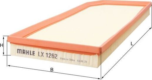 Воздушный фильтр Mahle-Knecht. Артикул LX 1262