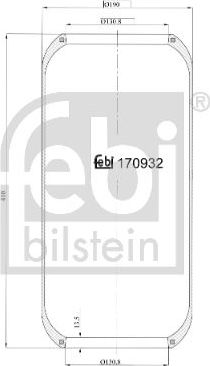 Пневмоподушка (пневморессора) Febi Bilstein. Артикул 20921