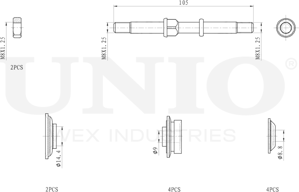 Тяга/стойка стабилизатора (Unio). Артикул SSP-50010