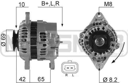 Генератор Era OEM для Chevrolet Spark II 2005-2010. Артикул 210208