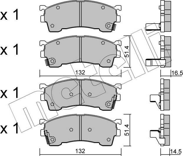 Тормозные колодки Metelli. Артикул 22-0223-0