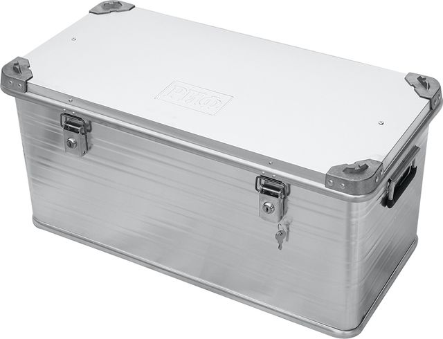 Ящик алюминиевый РИФ усиленный с замком 782х385х379 мм. Артикул E782385379