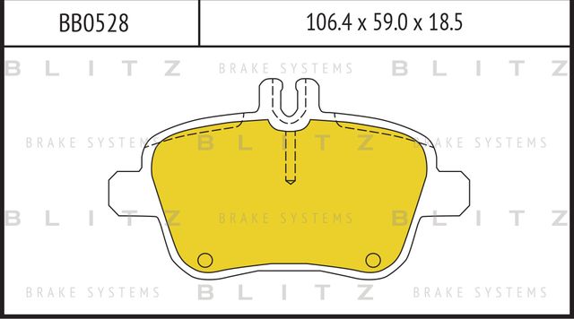 Колодки тормозные MB W176/W246/W242 13- задн. (Blitz). Артикул BB0528