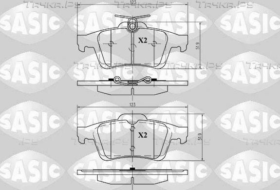 Тормозные колодки Sasic задние для Volvo C30 I 2006-2012. Артикул 6210016