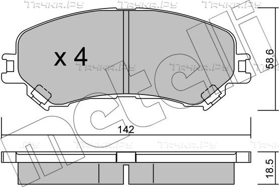 Тормозные колодки Metelli передние для Renault Espace V 2015-2017. Артикул 22-1111-0