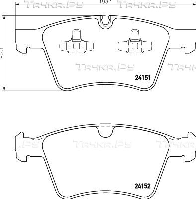 Тормозные колодки Mintex передние для Mercedes-Benz M-Класс II (W164) 2007-2011. Артикул MDB2995