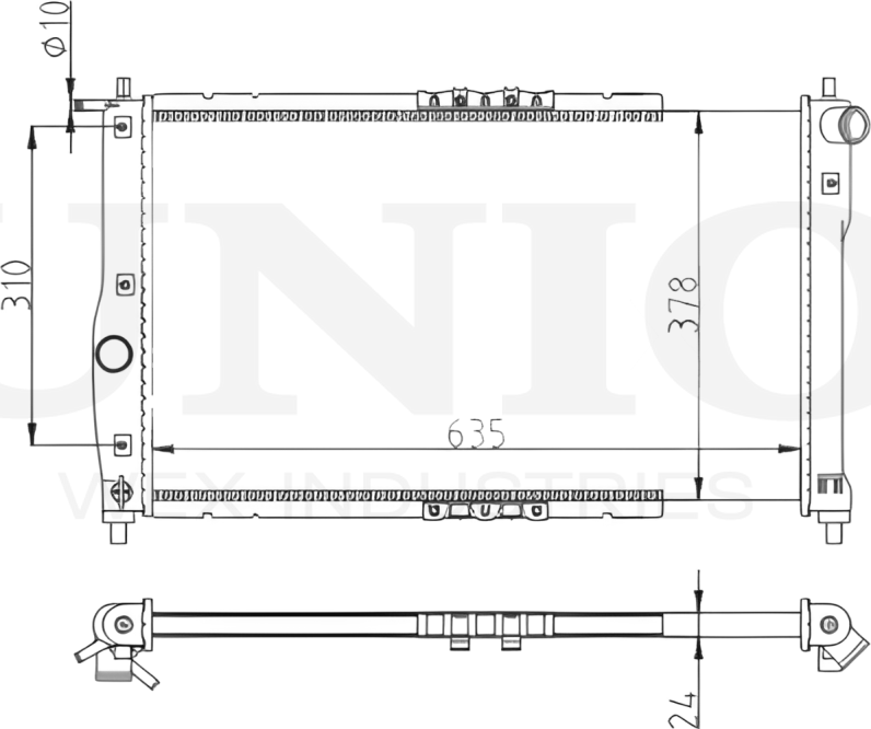 Радиатор двигателя (Unio). Артикул RAD-10062