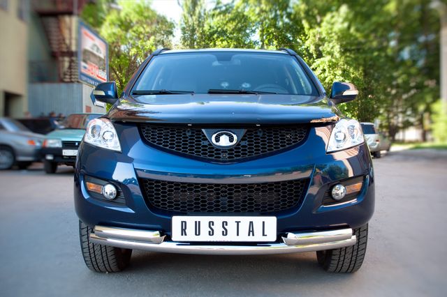 Защита RusStal переднего бампера d63/63 (дуга) для Great Wall Hover H5 2011-2016. Артикул GH5Z-000571