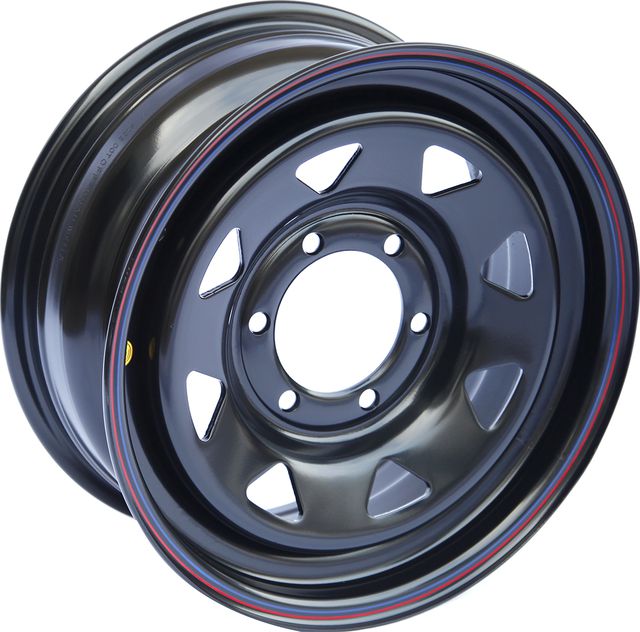 Колёсный диск OFF-ROAD Wheels усиленный стальной черный 6x139,7 7xR16 d110 ET+30 (треуг. мелкий) для Toyota Hilux VII 2005-2014. Артикул 1670-63910BL+30A17
