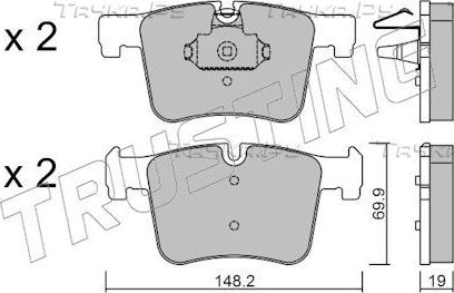 Тормозные колодки Trusting для BMW 1 III (F40) 2011-2026. Артикул 977.0