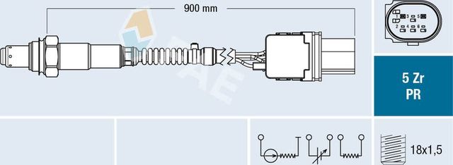 Лямбда-зонд (кислородный датчик) FAE. Артикул 75075