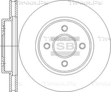 Тормозной диск Sangsin Hi-Q передний для Nissan Juke I 2010-2019. Артикул SD4253