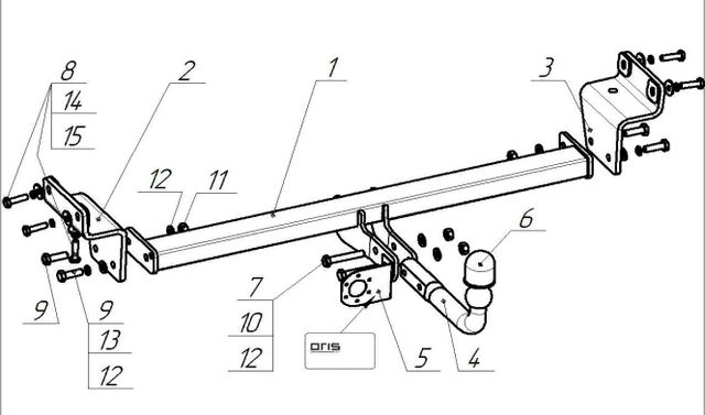 Фаркоп Oris (ранее Bosal) для Kia Sportage V 2022-2026. Артикул 4224-A