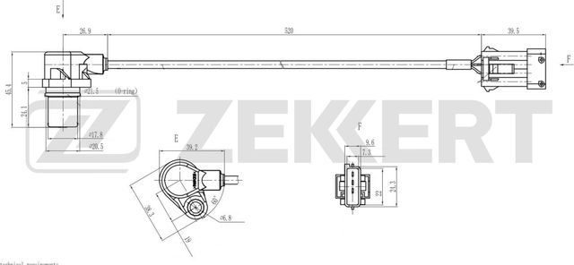 Датчик положения коленвала Zekkert для Saab 9-5 I 2006-2009. Артикул SE-4116