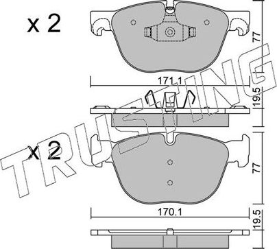 Тормозные колодки Trusting. Артикул 786.0