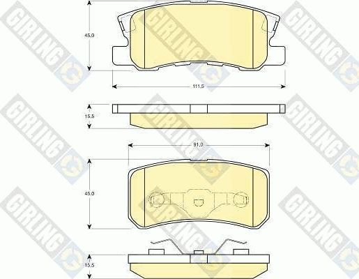 Тормозные колодки Girling. Артикул 6132479