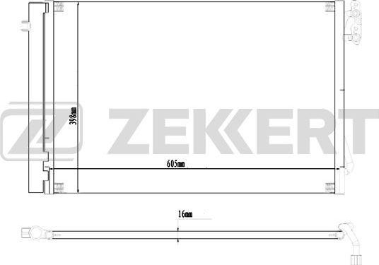 Радиатор кондиционера (конденсатор) Zekkert для BMW 1 I (E82/E88) 2007-2013. Артикул MK-3184