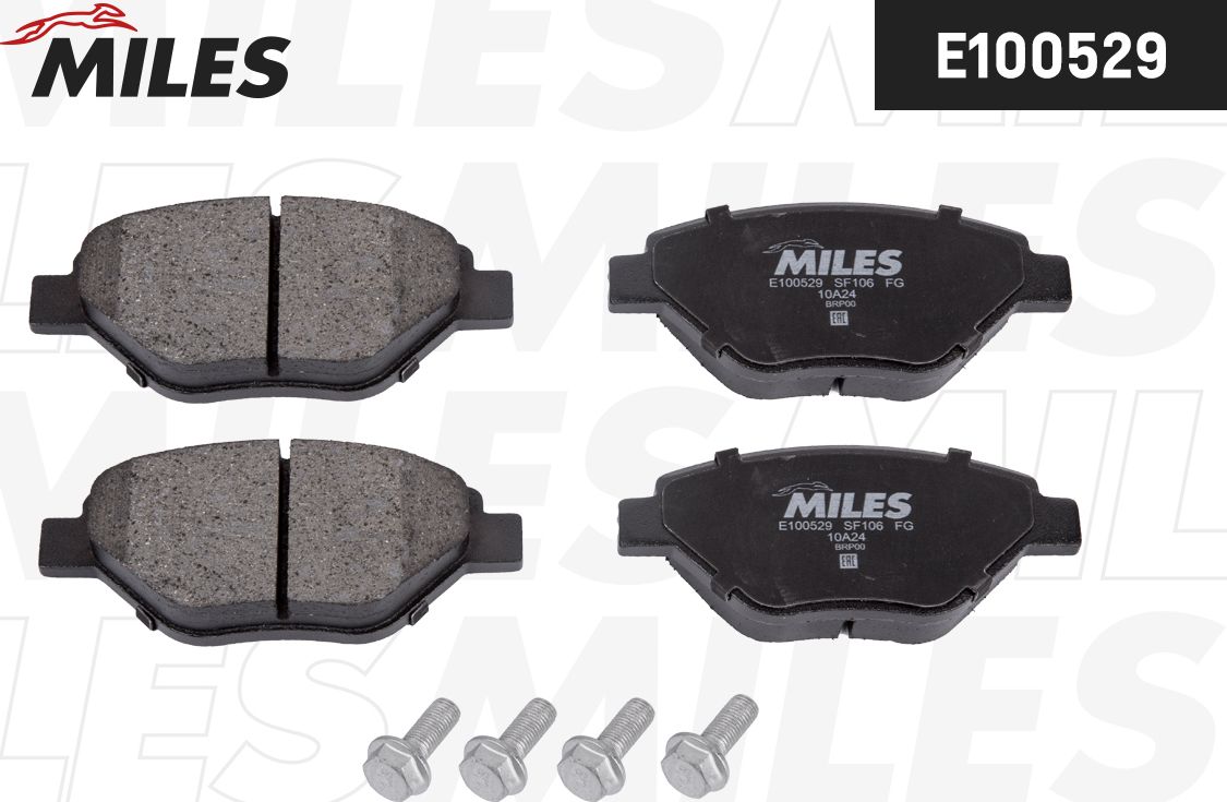 Тормозные колодки Miles (Semi-Metallic). Артикул E100529