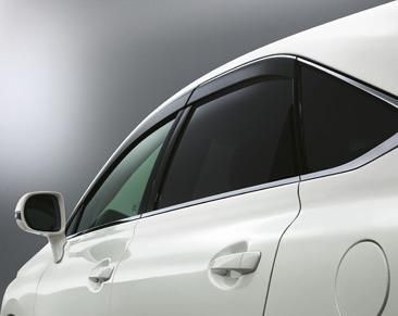 Дефлекторы Toyota (оригинал) (с нержавеющим молдингом) для окон Lexus RX 350/450h III 2009-2015 Черный. Артикул 08611-48820