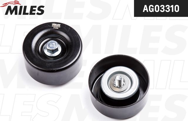Натяжной ролик (натяжитель) приводного поликлинового ремня Miles. Артикул AG03310
