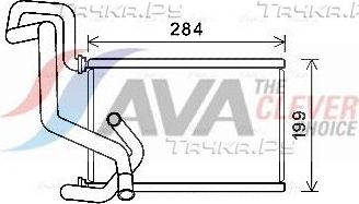 Радиатор отопителя (печки) AVA. Артикул HDA6295