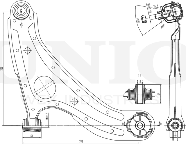 Рычаг подвески (Unio). Артикул SSP-40046